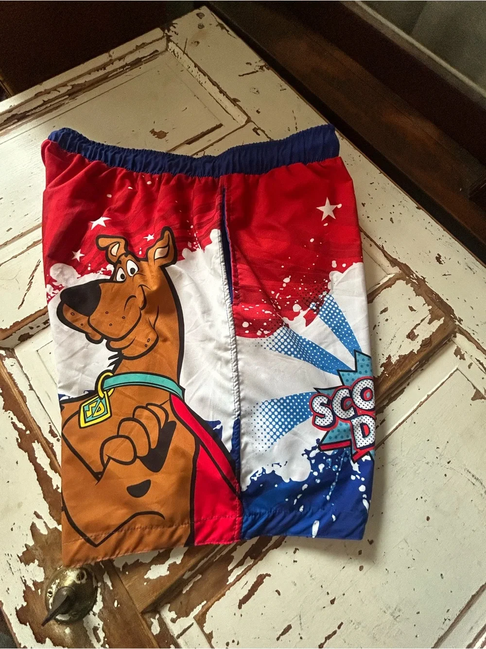 Scooby-Doo Swim Trunks Adult Mens Beach Shorts w Mesh Lining, Size 2XL, 2 Pocket